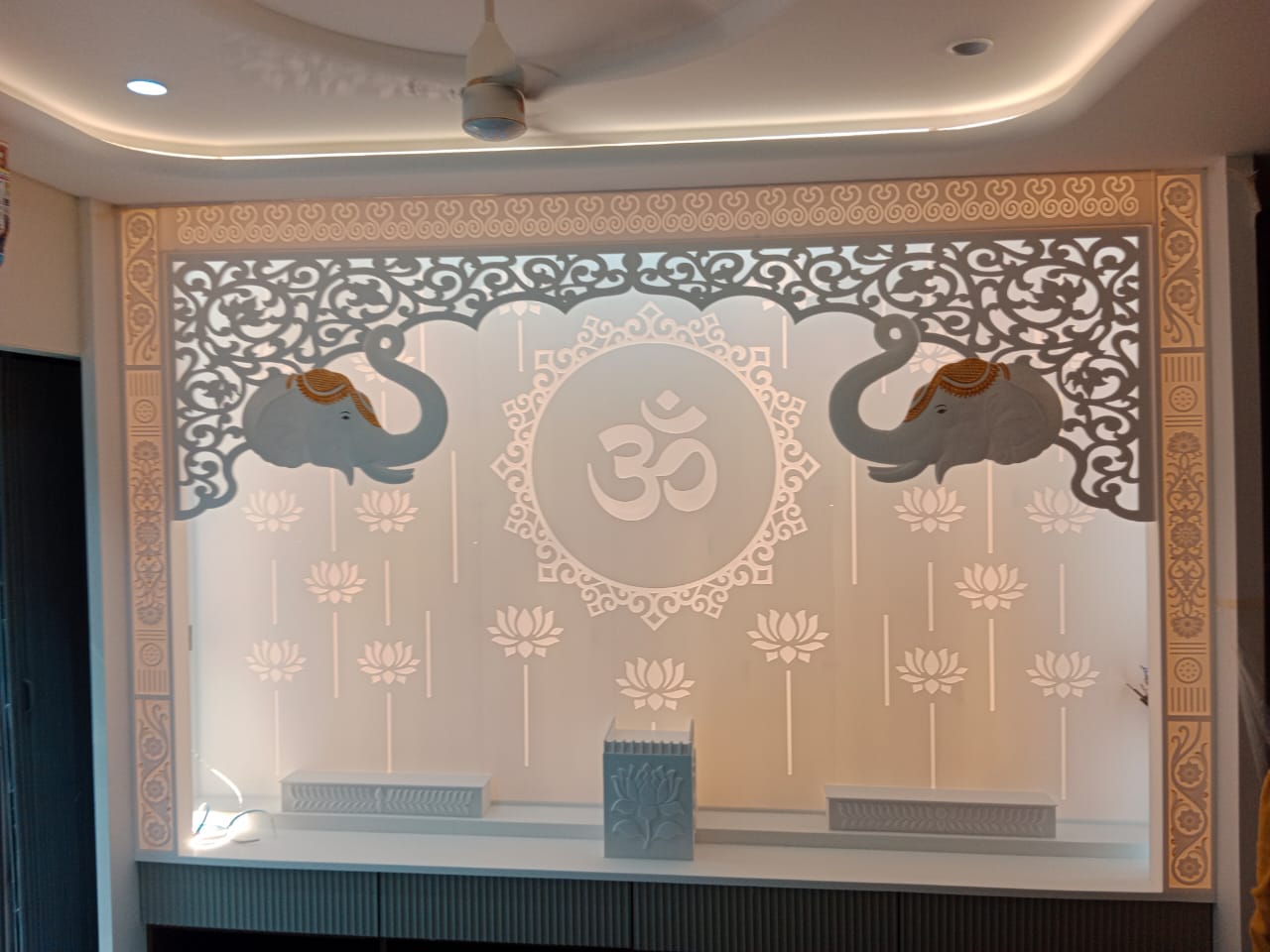 Durable Corian Mandir
